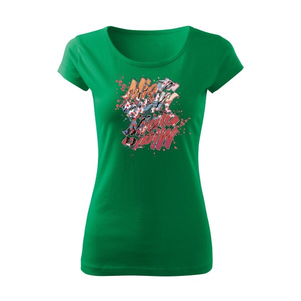 T-SHIRT ♀ | BOATNECK | 04/2025 | MIATA SAKURA | MX-5 | XXL | grasgruen | Vorderseite | mazda/mx5