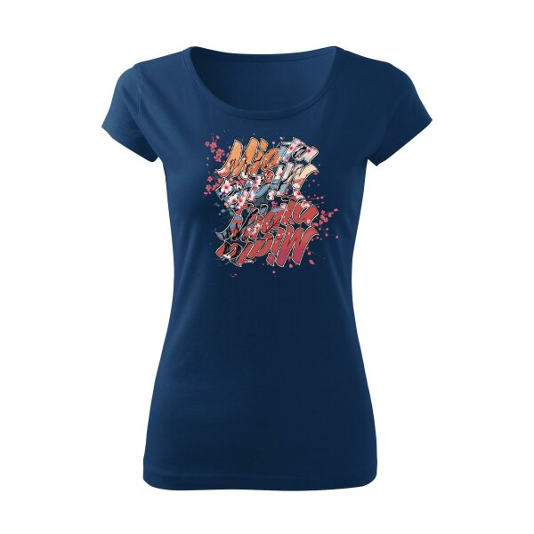 T-SHIRT ♀ | BOATNECK | 04/2025 | MIATA SAKURA | MX-5 | XL | mitternachtsblau | Vorderseite | mazda/mx5