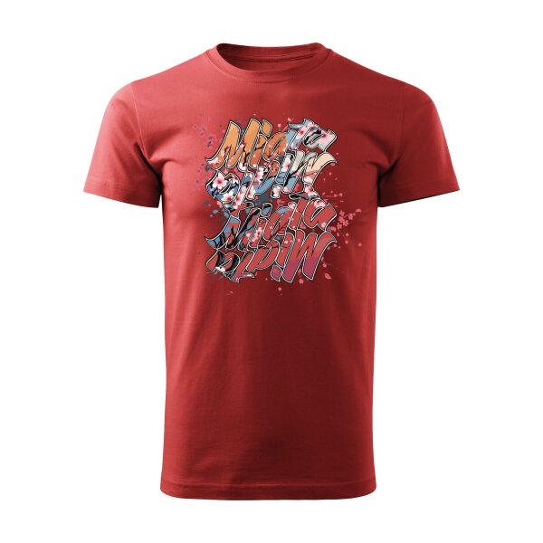T-SHIRT ♂ | 04/2025 | MIATA SAKURA | MX-5 | XL | weinrot | Vorderseite | mazda/mx5