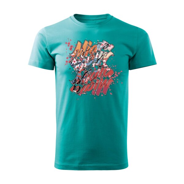 T-SHIRT ♂ | 04/2025 | MIATA SAKURA | MX-5 | M | smaragdgruen | Vorderseite | mazda/mx5