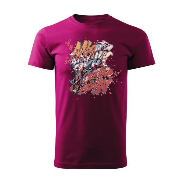 T-SHIRT ♂ | 04/2025 | MIATA SAKURA | MX-5 | 3XL | fuchsiarot | Vorderseite | mazda/mx5