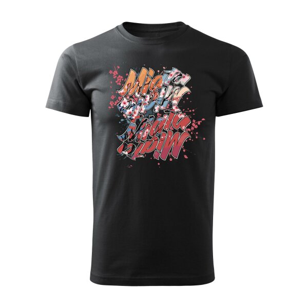 T-SHIRT ♂ | 04/2025 | MIATA SAKURA | MX-5 | XL | ebonygrau | Vorderseite | mazda/mx5