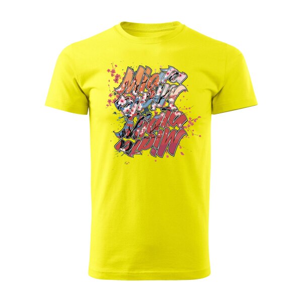 T-SHIRT ♂ | 04/2025 | MIATA SAKURA | MX-5 | XL | zitronengelb | Vorderseite | mazda/mx5