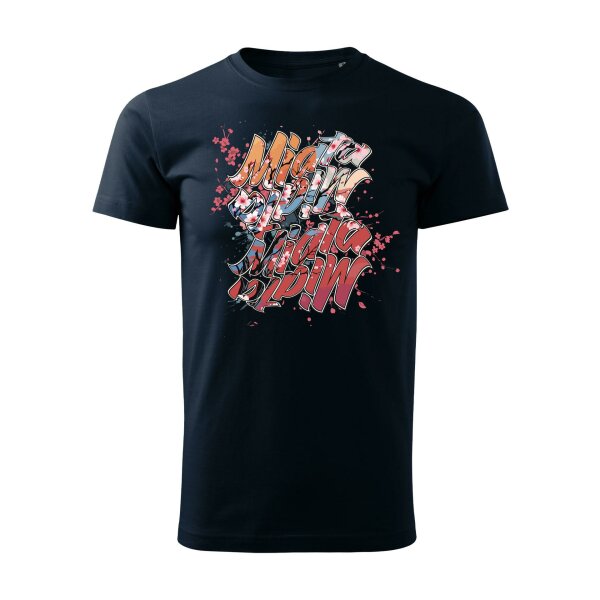 T-SHIRT ♂ | 04/2025 | MIATA SAKURA | MX-5 | 3XL | marineblau | Vorderseite | mazda/mx5