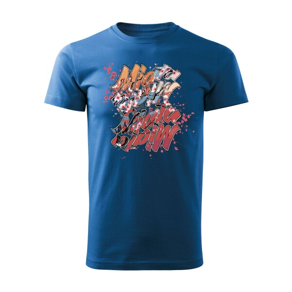 T-SHIRT ♂ | 04/2025 | MIATA SAKURA | MX-5 | XL | azurblau | Vorderseite | mazda/mx5