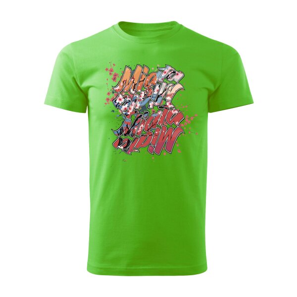 T-SHIRT ♂ | 04/2025 | MIATA SAKURA | MX-5 | 3XL | apfelgruen | Vorderseite | mazda/mx5