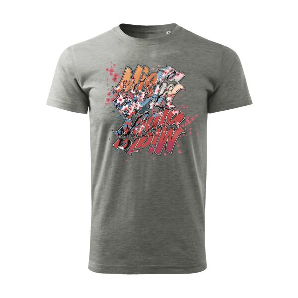 T-SHIRT ♂ | 04/2025 | MIATA SAKURA | MX-5 | XL | dunkelgraumeliert | Vorderseite | mazda/mx5