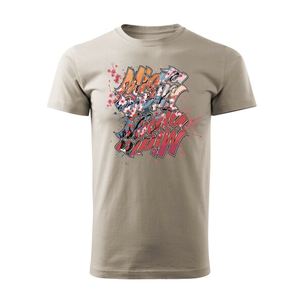 T-SHIRT ♂ | 04/2025 | MIATA SAKURA | MX-5 | XL | eisgrau | Vorderseite | mazda/mx5
