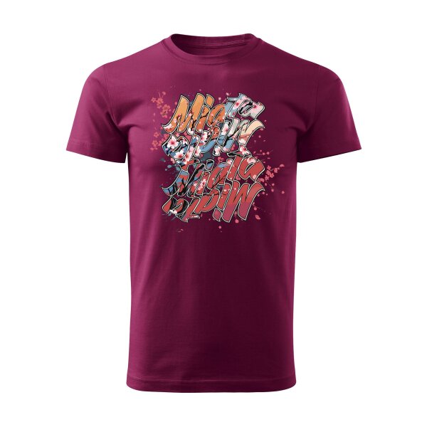 T-SHIRT ♂ | 04/2025 | MIATA SAKURA | MX-5 | XL | fuchsia | Vorderseite | mazda/mx5