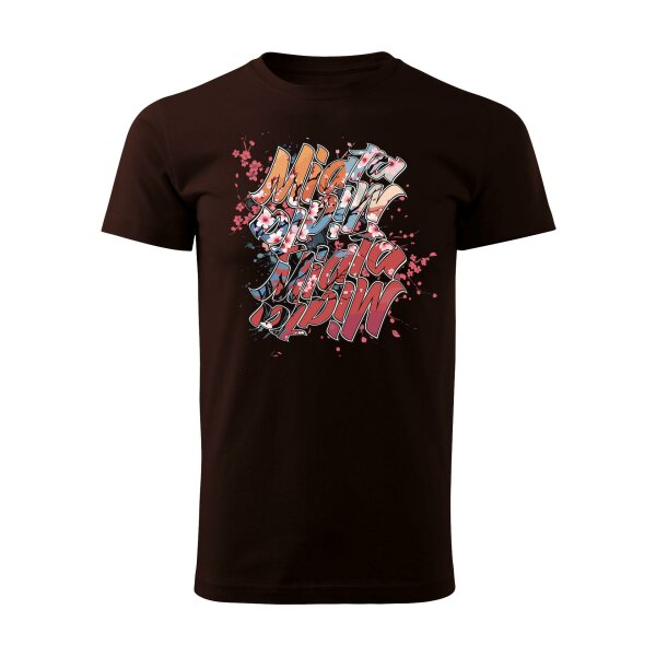 T-SHIRT ♂ | 04/2025 | MIATA SAKURA | MX-5 | 3XL | kaffee | Vorderseite | mazda/mx5