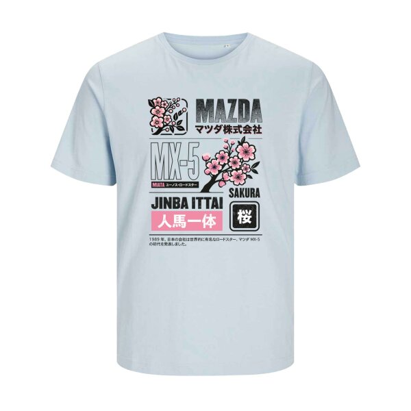 J&J T-SHIRT ♂ | JINBA ITTAI SAKURA | MX-5 | M | skyway | Vorderseite | mazda/mx5