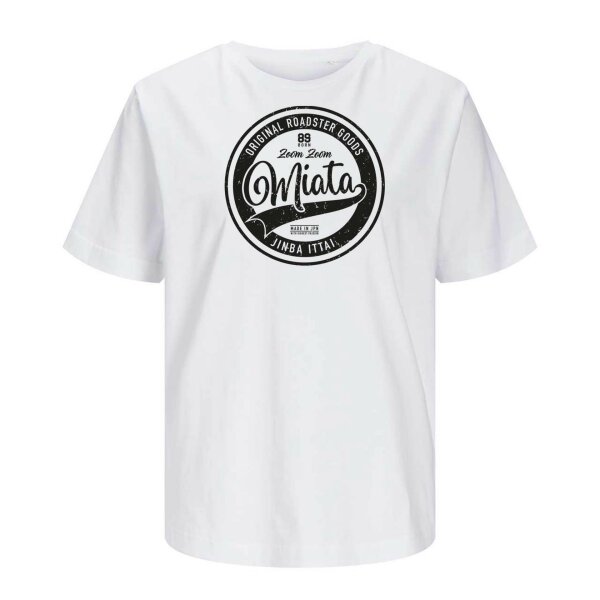 J&J T-SHIRT ♀ | 09/2025 | Rustic Miata | MX-5 | S | white | Vorderseite | mazda/mx5