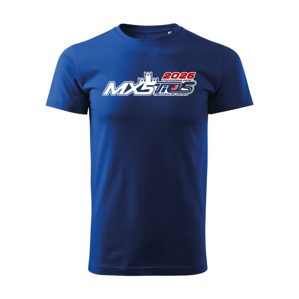 T-SHIRT ♂ | Treffen im Osten 2026 | XXL | mitternachtsblau | Vorderseite | mazda/mx5