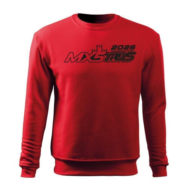 SWEATSHIRT ♂ | Treffen im Osten 2026 | L | rot | Vorderseite | mazda/mx5