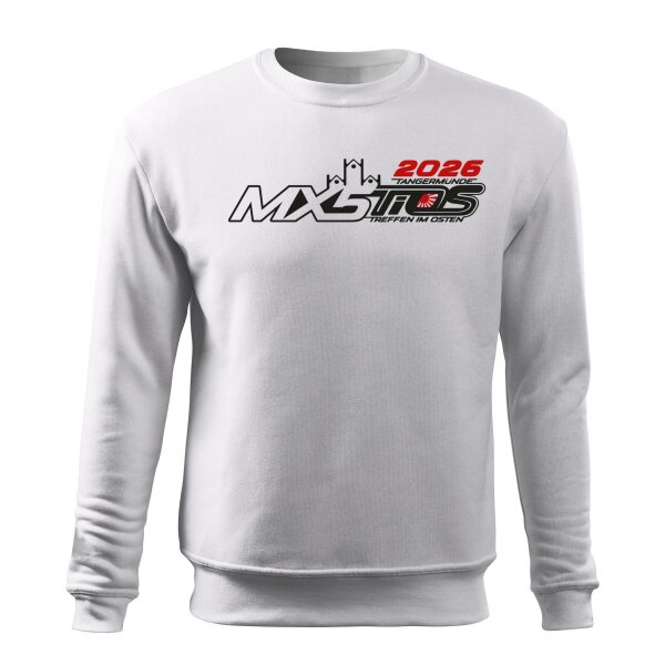 SWEATSHIRT ♂ | Treffen im Osten 2026 | S | weiss | Vorderseite | mazda/mx5