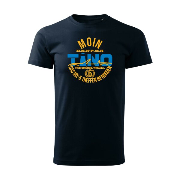 T-SHIRT ♂ | TINO | 3XL | marineblau | Vorderseite | mazda/mx5