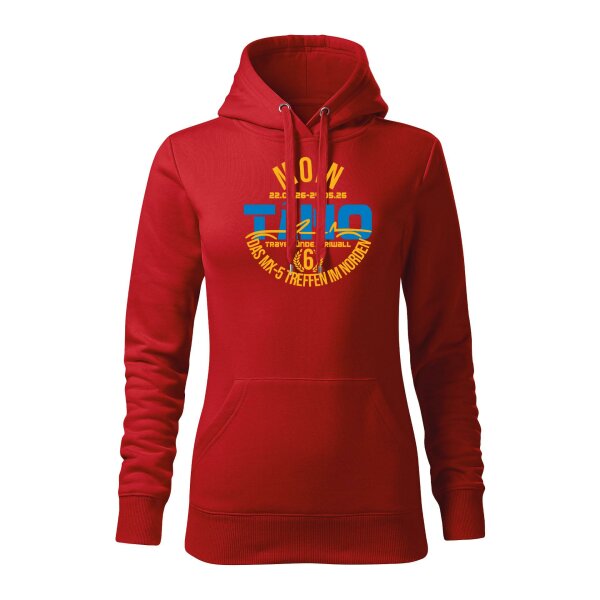 HOODIE ♀ | TINO 2026 | L | rot | Vorderseite | mazda/mx5