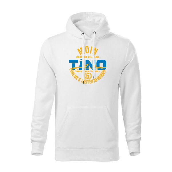 HOODIE ♂ | TINO 2026 | S | weiss | Vorderseite | mazda/mx5