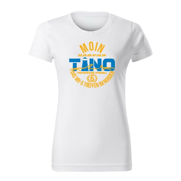 T-SHIRT ♀ | TINO 2026 | XL | weiss | Vorderseite | mazda/mx5
